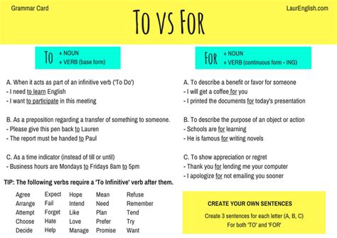 diferença entre to and for.